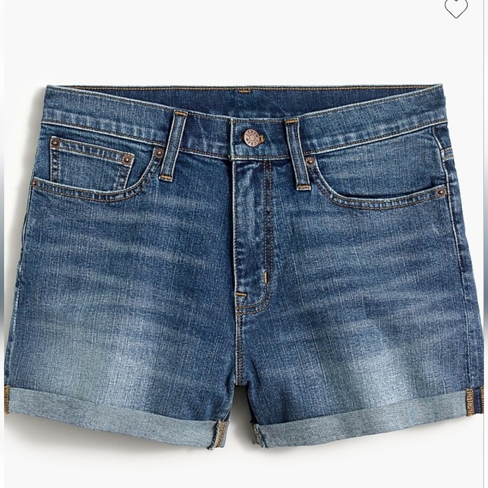 Jcrew Classic denim short in dark Pacific blue wash